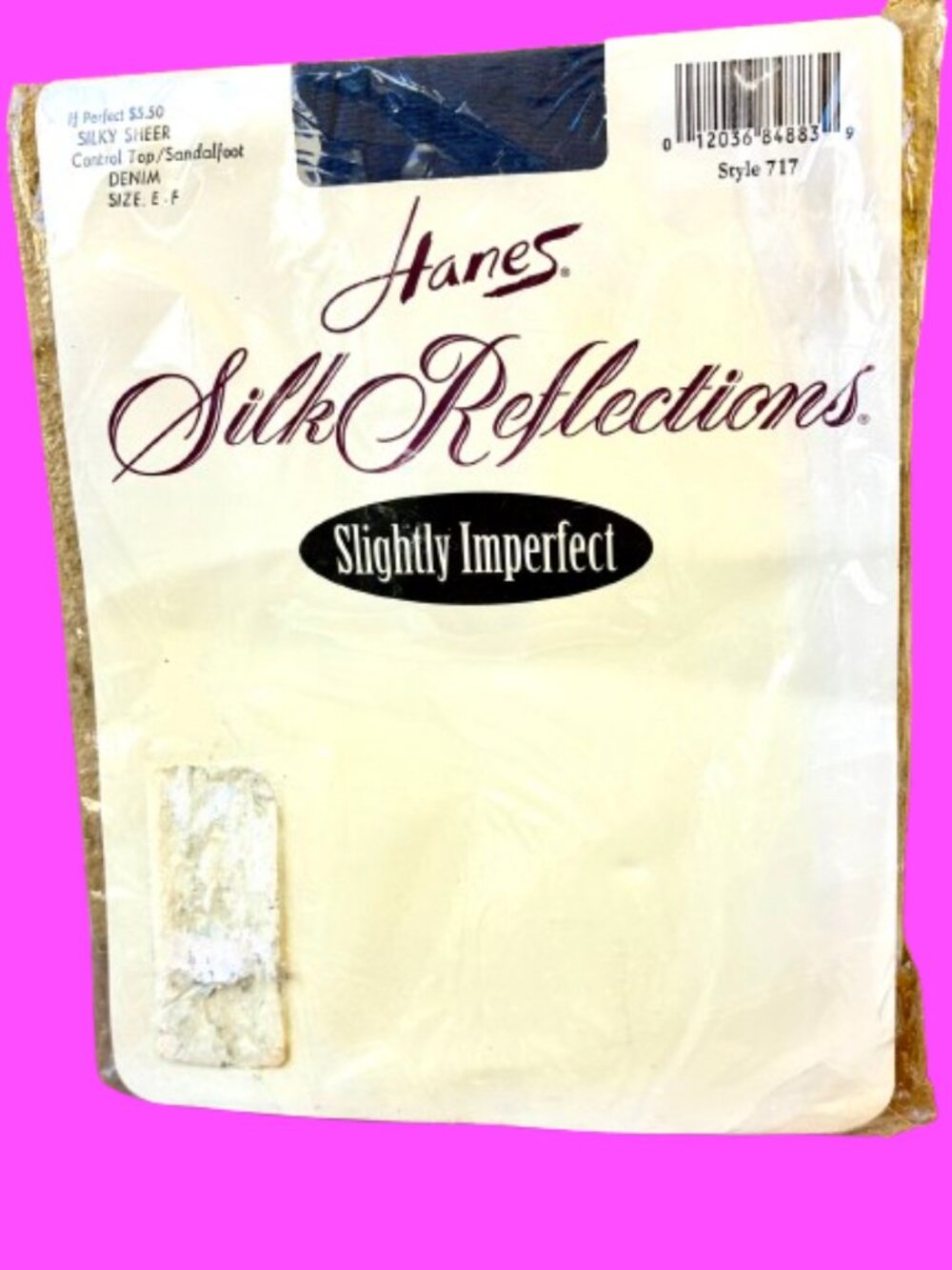 Hanes Silk Reflections Control Top Silky Sheer DENIM COLOR size E- F